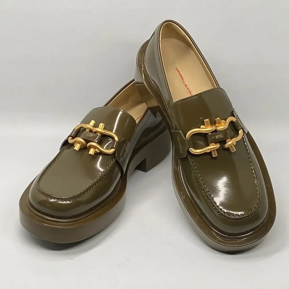 Bottega Veneta  Monsieur Leather Chunky Loafers size 36